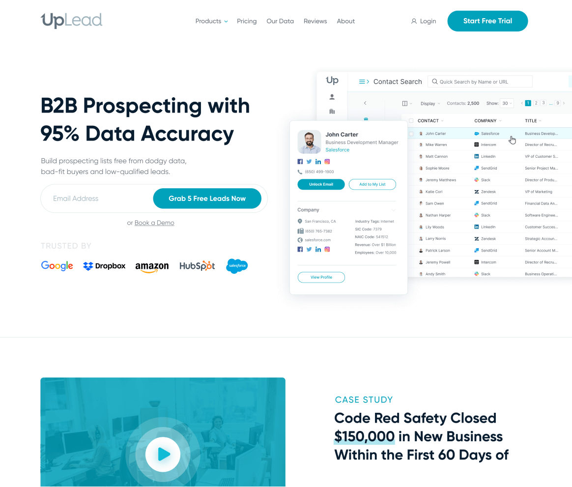 UpLead Project - Sirdan Portfolio