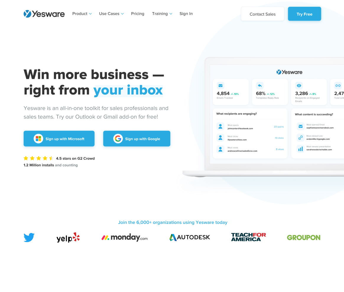 Yesware Project - Sirdan Portfolio