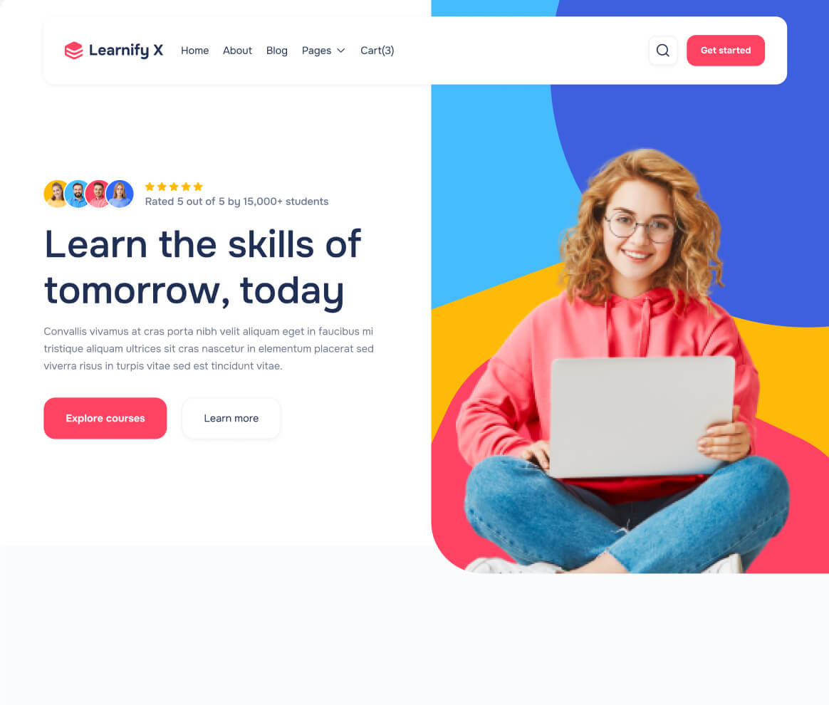 Learnify Project - Figma to Webflow Sirdan