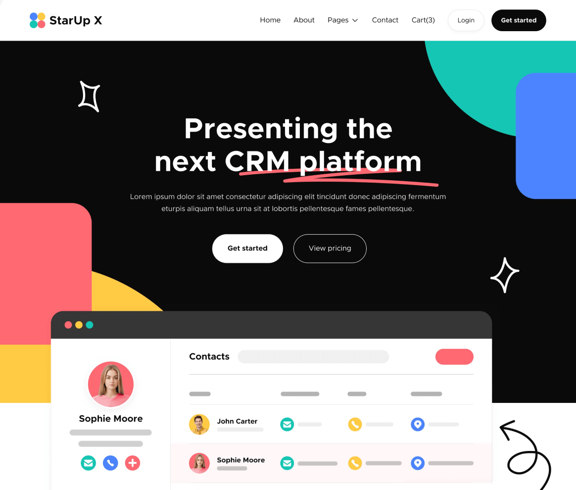 StarUp Project - Figma to Webflow Sirdan
