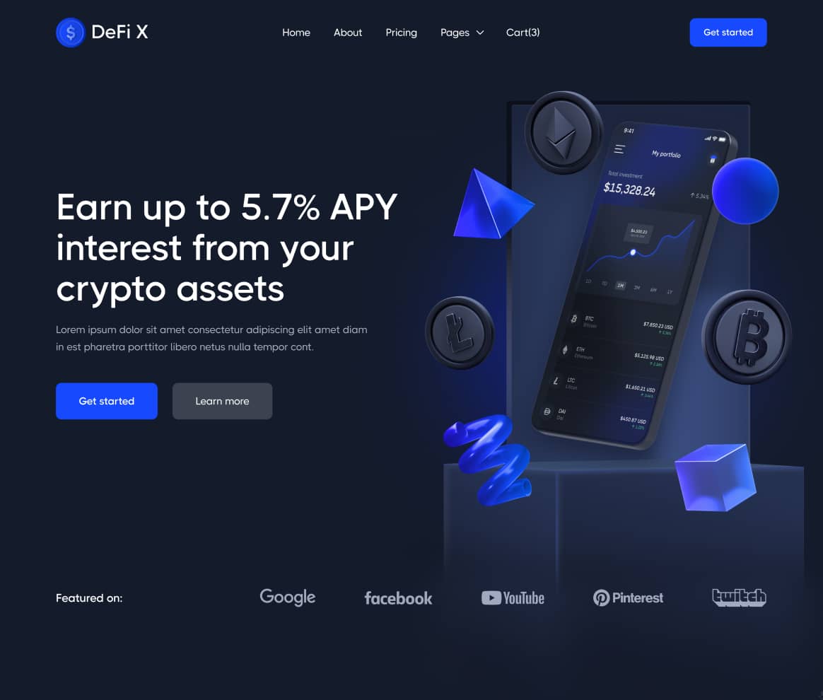 DeFi Project - Webflow Sirdan
