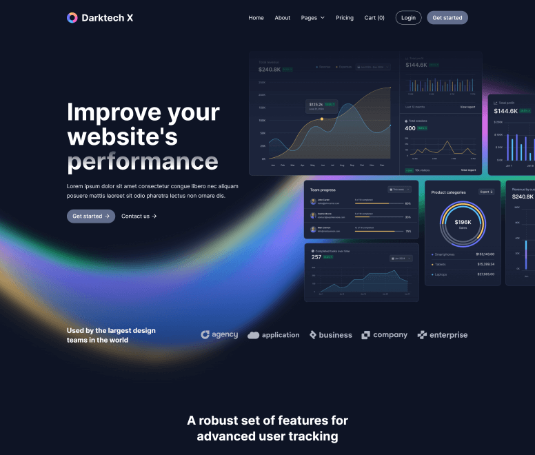 Darktech Project - SaaS Website Design Sirdan