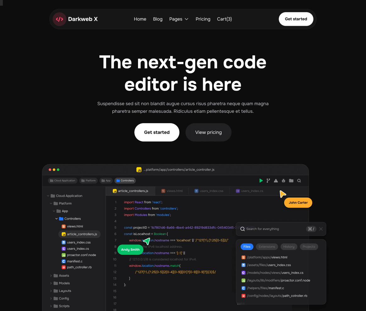 Darkweb Project - Framer Sirdan