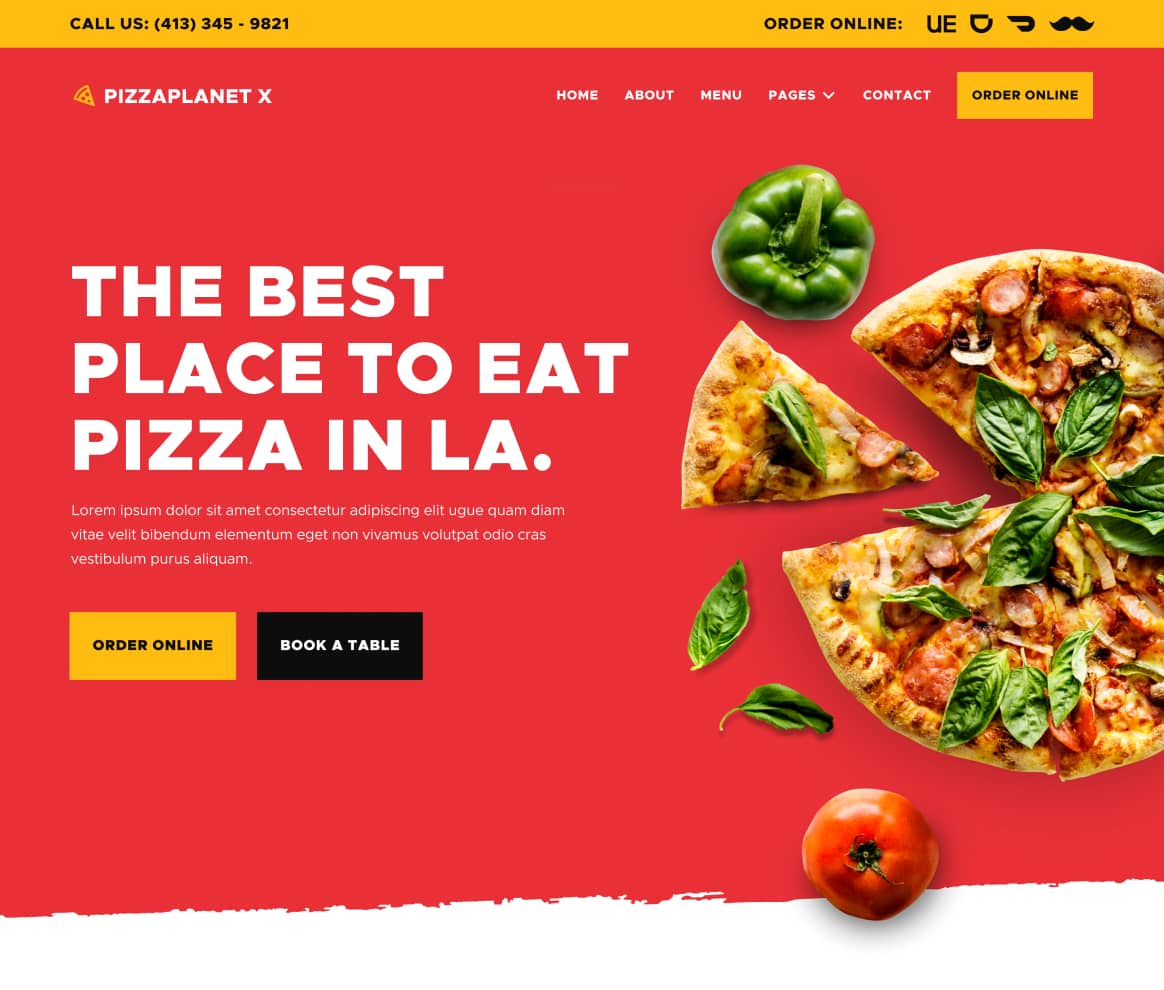 Pizzaplanet Project - Webflow Sirdan
