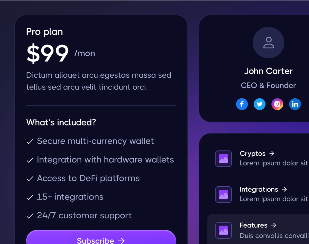 Blocks Kit Example Dark Mode 4