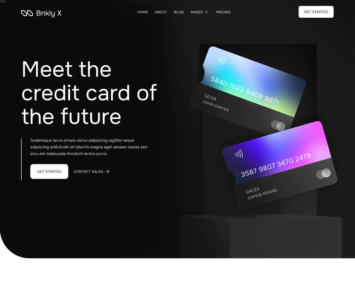Bnkly Project - Framer Sirdan